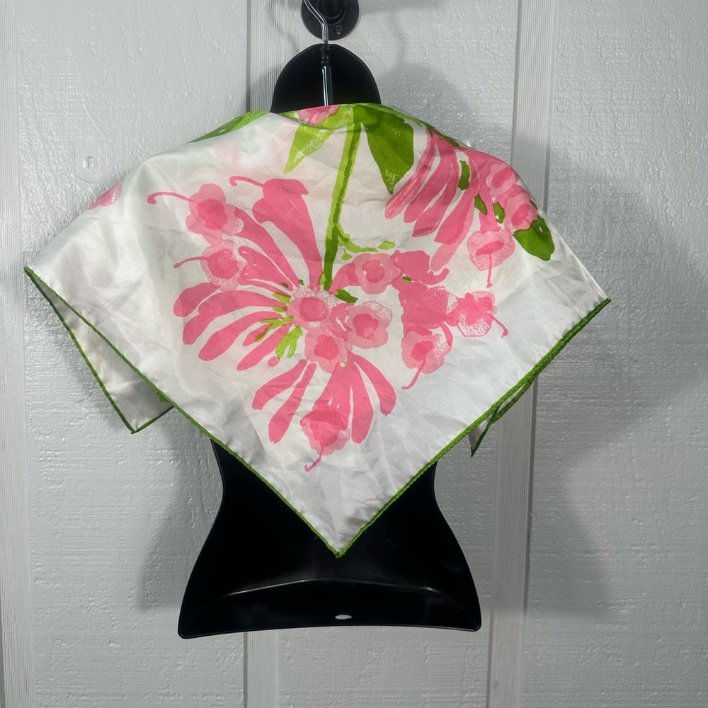 Uena White Floral Scarf EUC